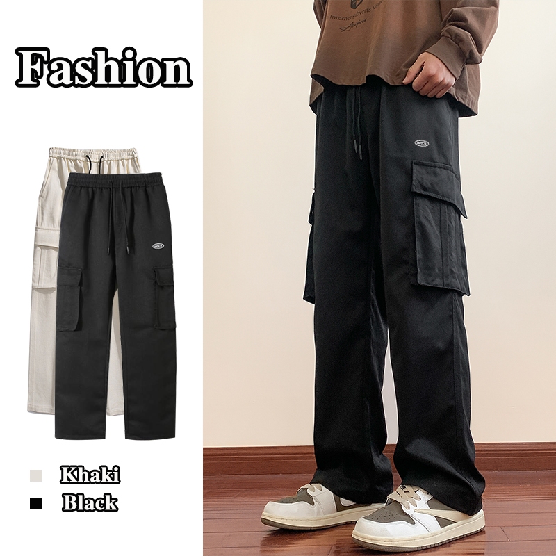 Cargo Pants Jogger Pants For Men Casual Baggy Pants Black Khaki Korean 