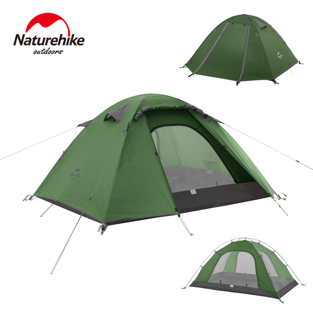 Naturehike Outdoor Hiking Tent People Waterproof Embossing Camping Tents  Mountaineering Backpacking Outdoor Tent With Mat UPF50
