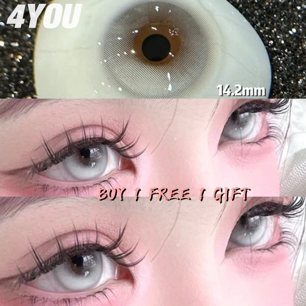 Grade 0~-8.00 Gray Green Colored Contact Lens With Grade 2Pcs Big Eyes ...