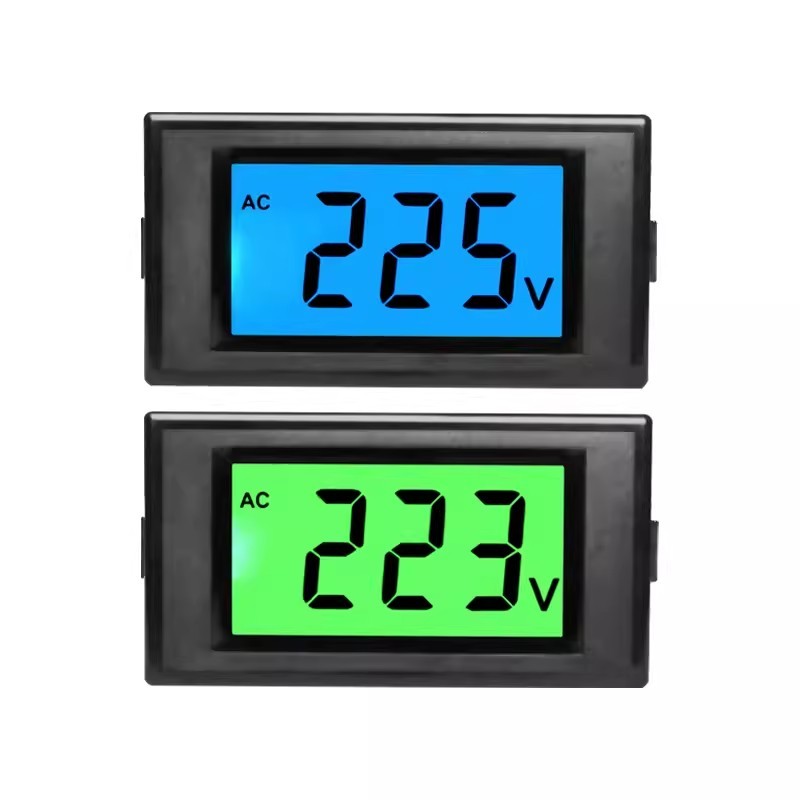 AC80-500V LCD Display Digital Voltmeter 79*43*31mm AC Panel Meter Volt ...