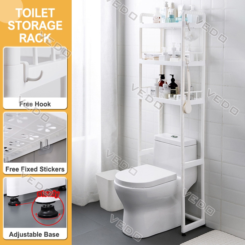 3Tier Plastic Bathroom Organization Toilet Rack Toilet Shelf Rack