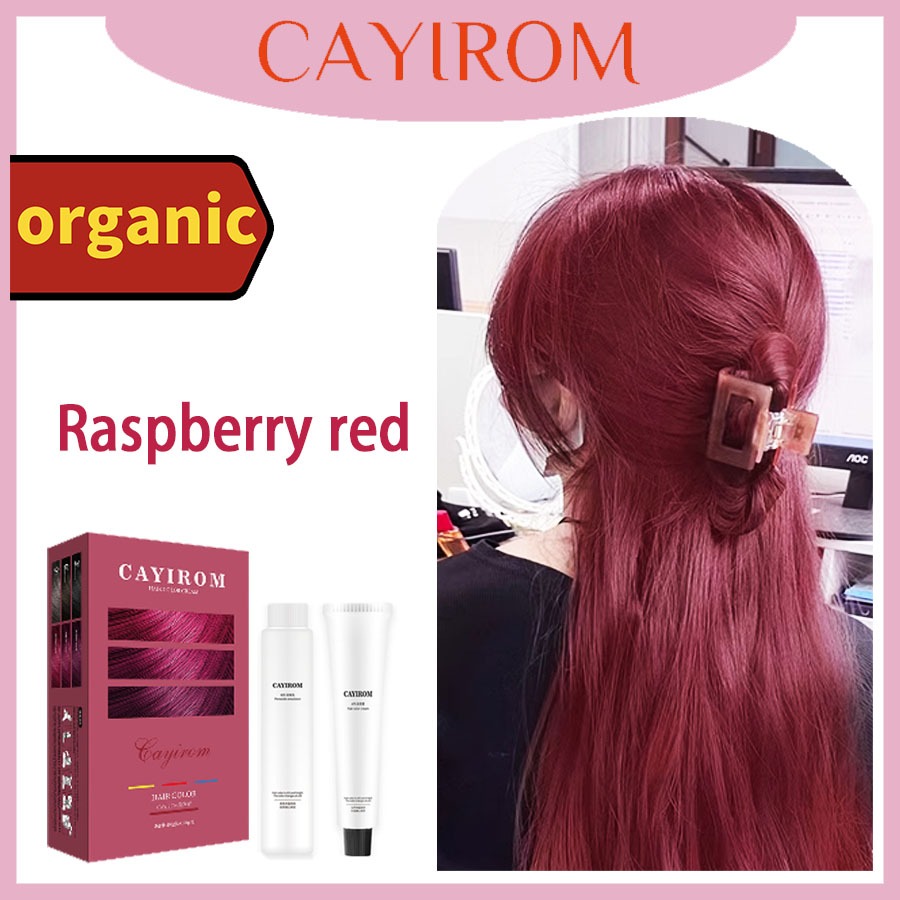 CAYIROM Hair Color/ Raspberry Red Organic Hair Color Permanent | Shopee ...
