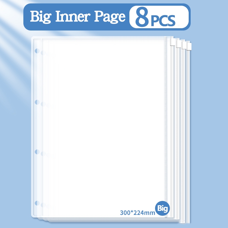 A4 Four-Hole Binder Large Capacity File Folder Portable Buckle File ...