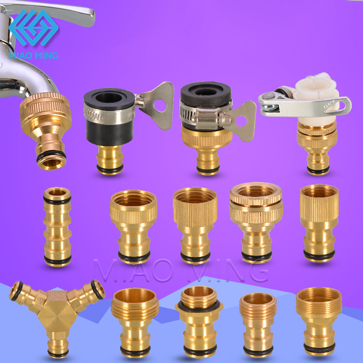 Universal Garden Watering Water Faucet Adapter Tap Brass Hose Connector ...