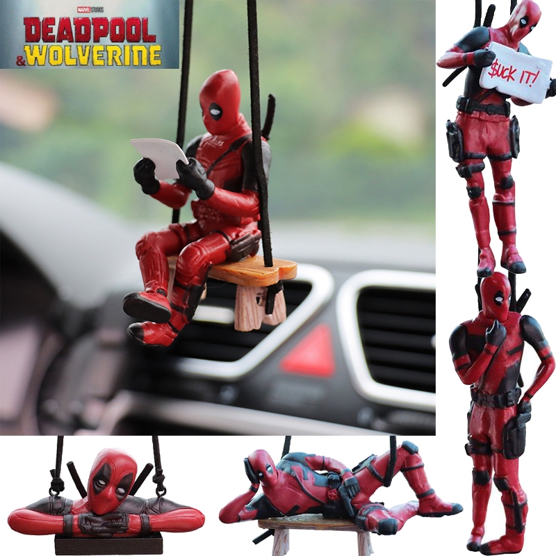 Deadpool and Wolverine Car Rearview Mirror Pendant Car Swinging ...