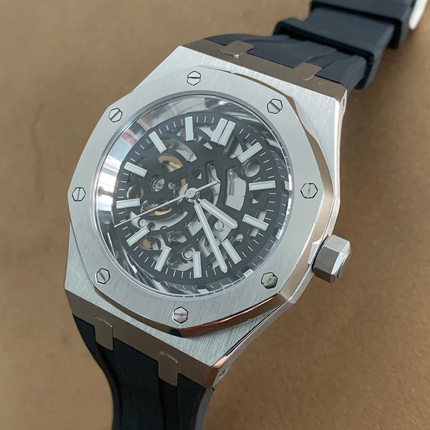 41MM Hollowed Watch Sapphire Glass Stainless Steel Case with Japan