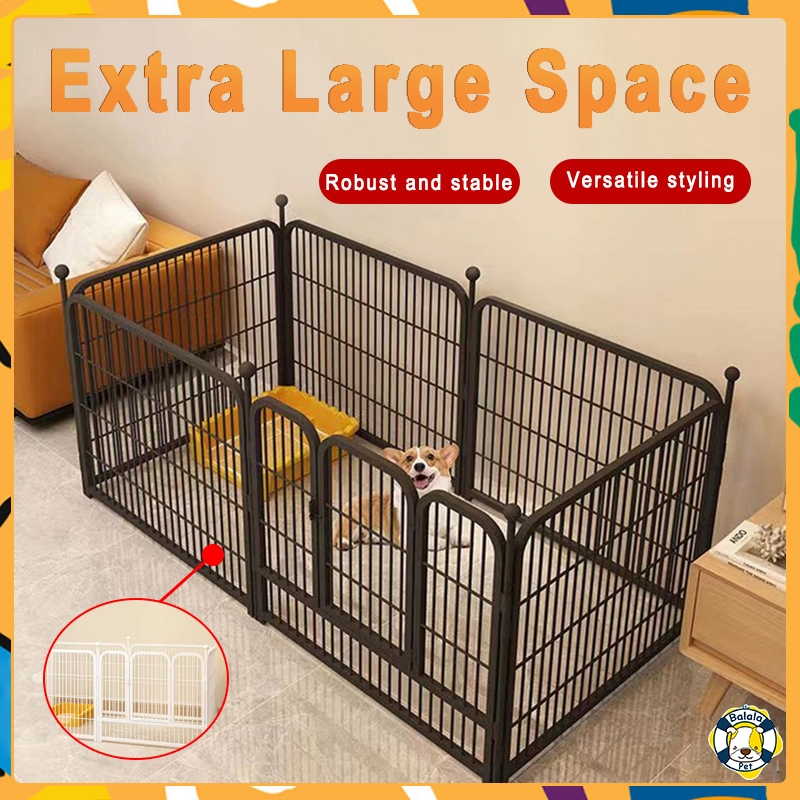 Stainless DIy Pet Fence Foldable Dog Cage DIY Pet Fence Metal Playpen