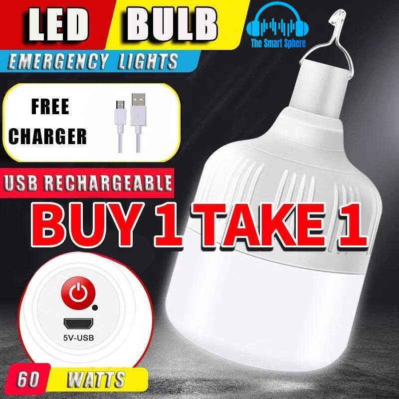Led Emergency Light Bulb 5 Mode USB Rechargeable Light Waterproof Lamp
