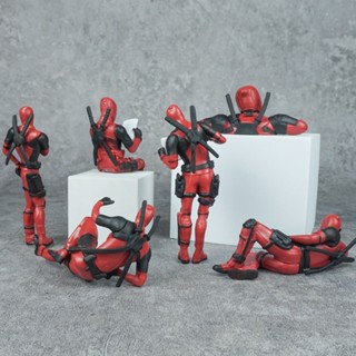 Deadpool Hand-Made Model War Police Reclining Posture Doll Holding Card ...