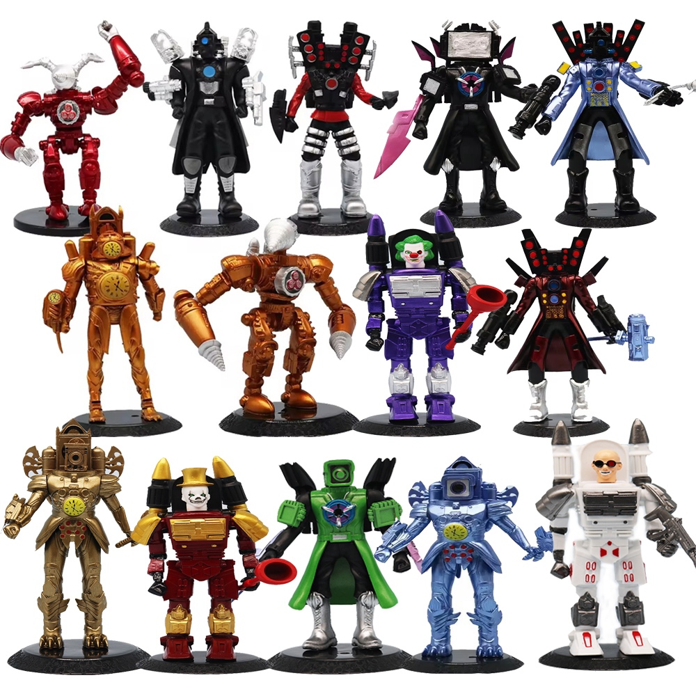 New Skibidi Toilet Upgrade TV Monitor Clock Speaker Man Action Figure ...