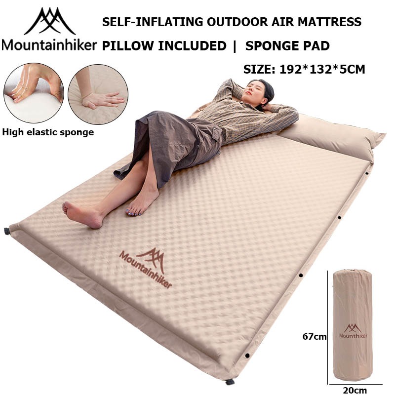 Portable inflatable air mattress sleeping pad