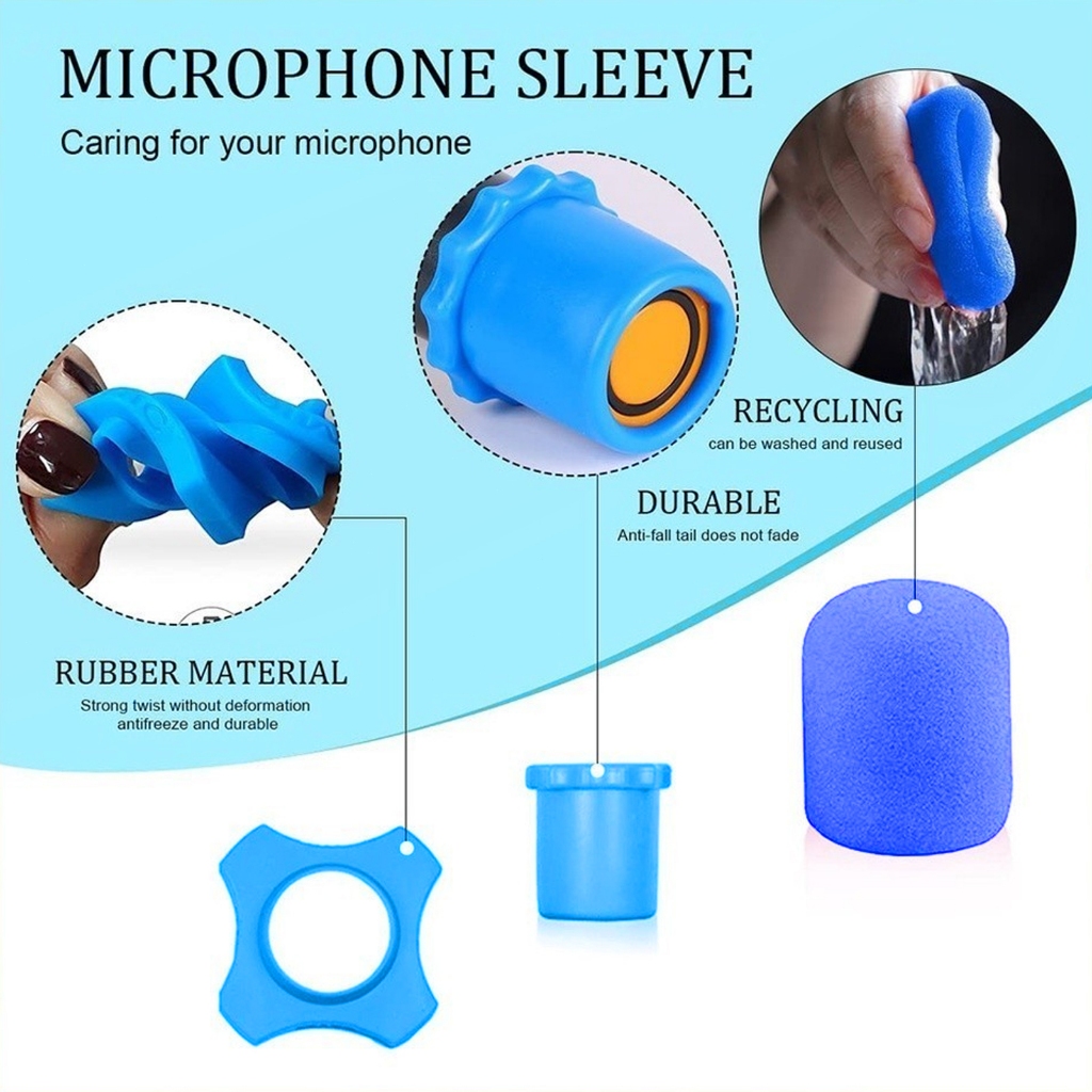 3PCS Microphone Protective Set Windscreen Covers Foam Filter Shakeproof ...