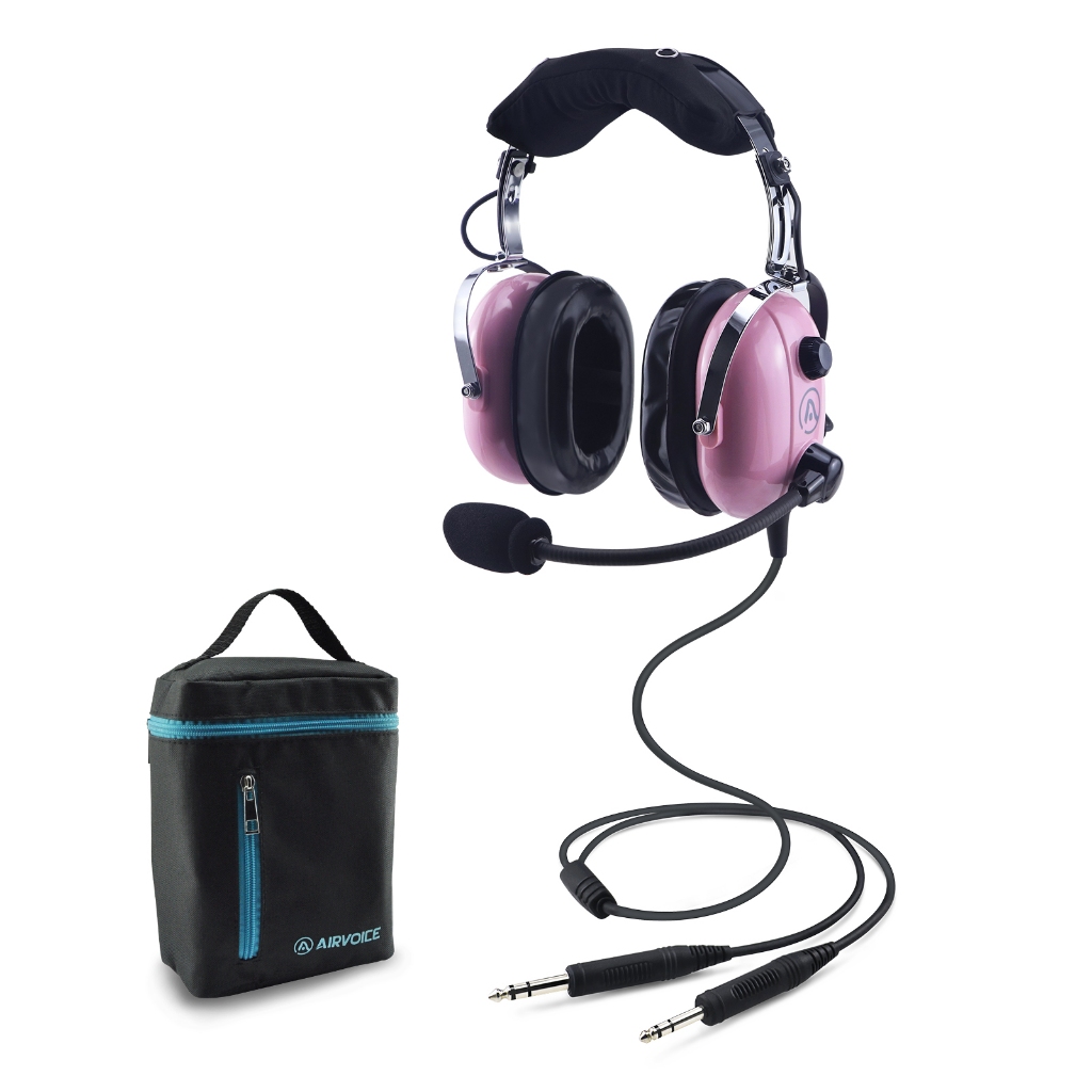 Pink Aviation Headset for Pilots with Mono Sound and Passive Noise ...