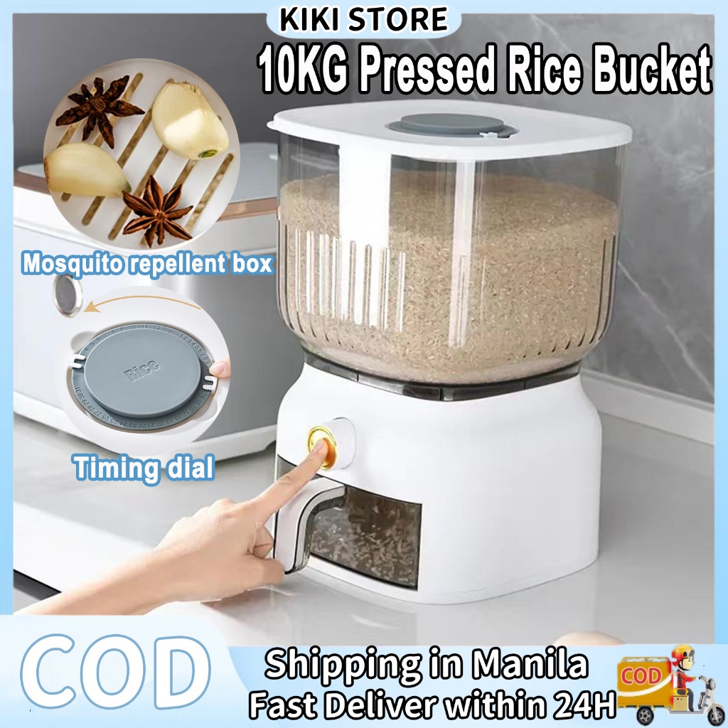 Rice Bucket 5KG/10KG/12.5KG Rice Dispenser Kitchen Food Storage Box ...