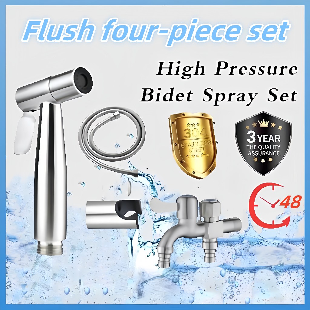 Stainless steel 304bidet spray set handheld bidet toilet water pipe ...