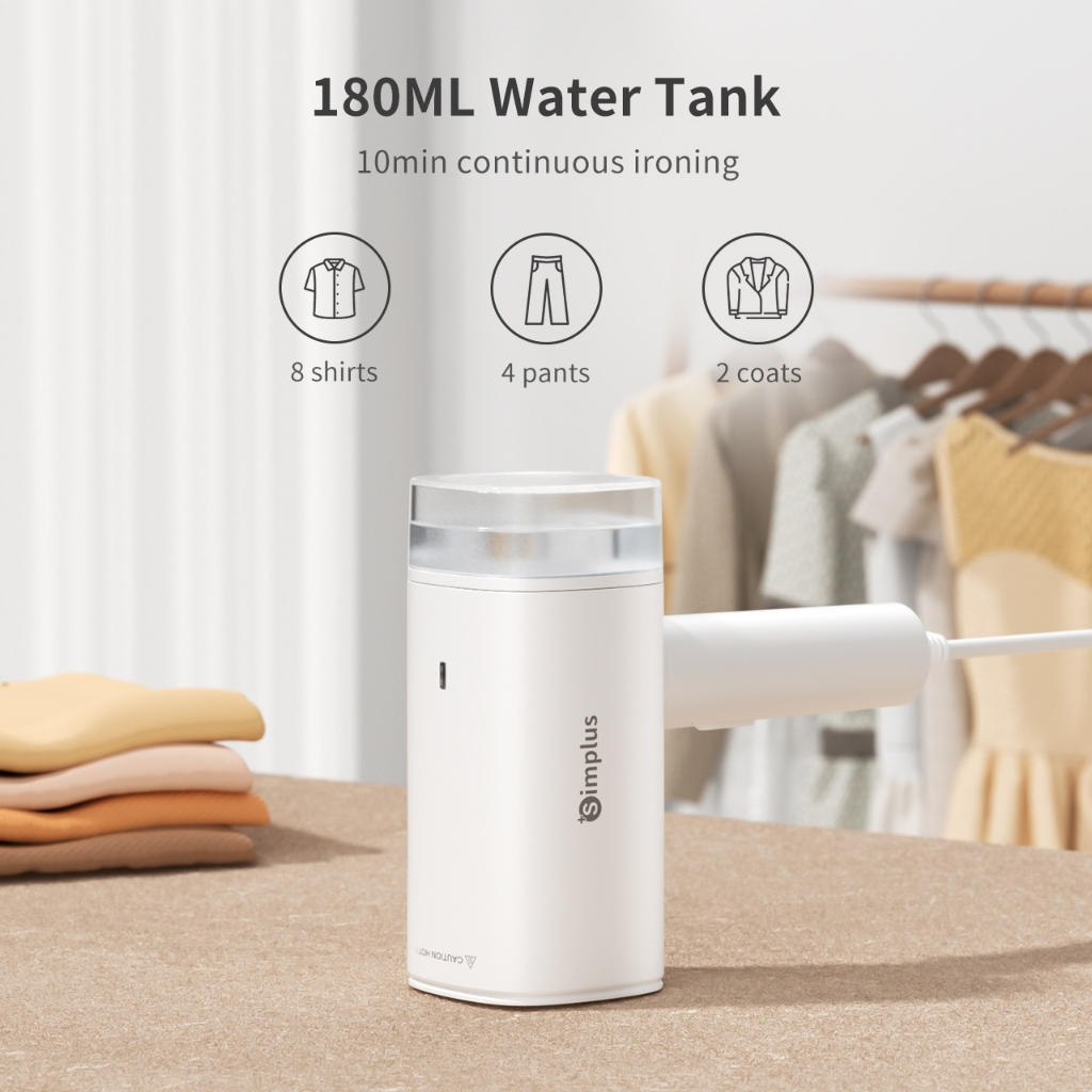 Simplus Steam Iron Handheld Garment Steamer 180ml Water Tank Foldable ...
