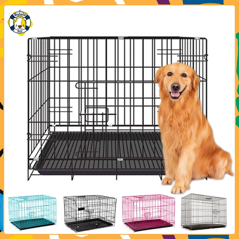 Pet Cage Collapsible with Poop Tray for Dog cage Cat Rabbit Puppy ...