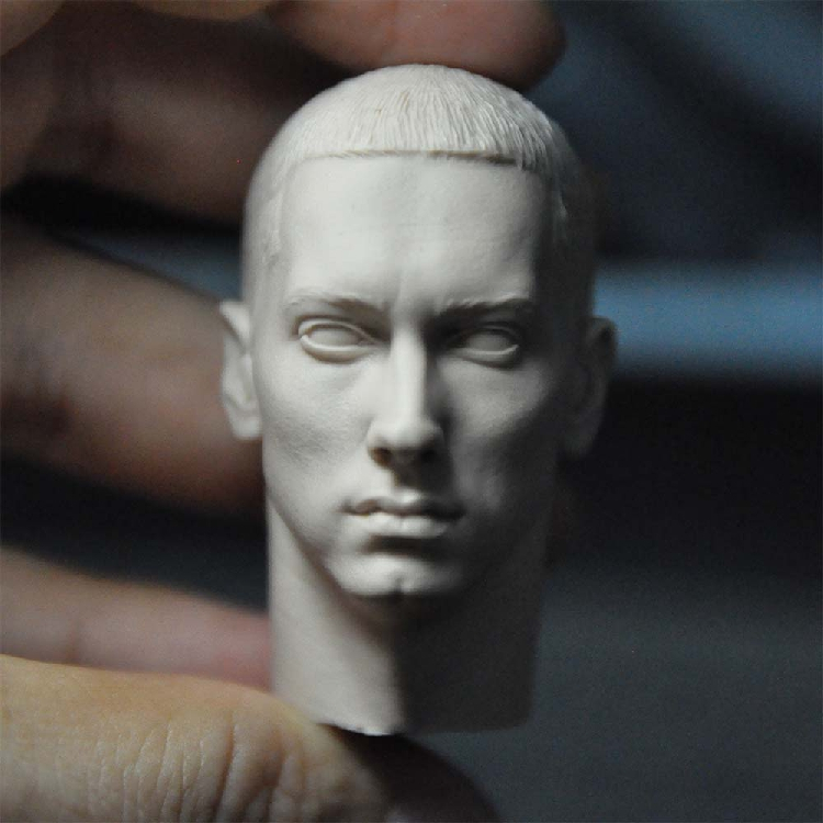 Unpainted 1/6 Scale American Singer Rapper Eminem Head Sculpt Model Fit ...