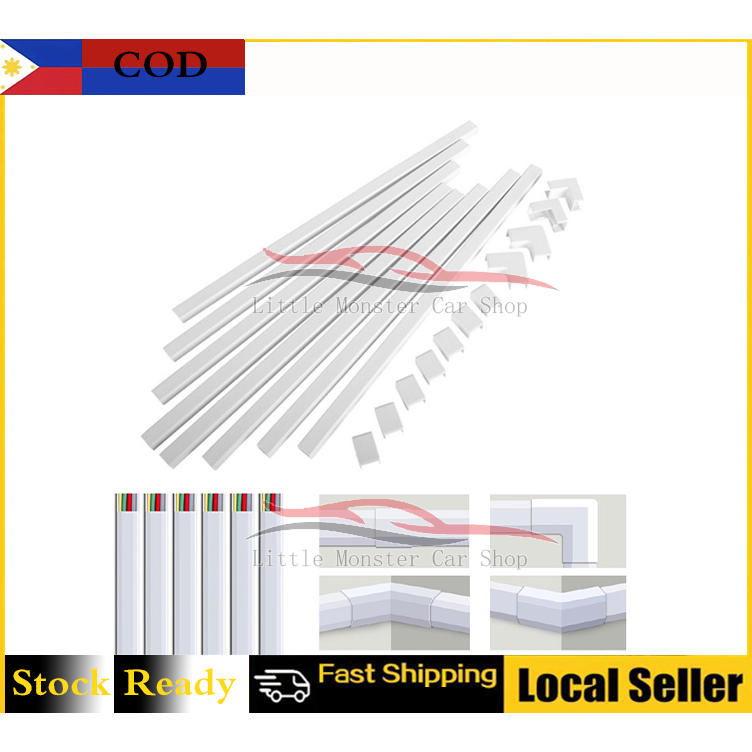 [Free tape]1 Set Wall Cord Cover Cable Concealer Complete Raceway Kit