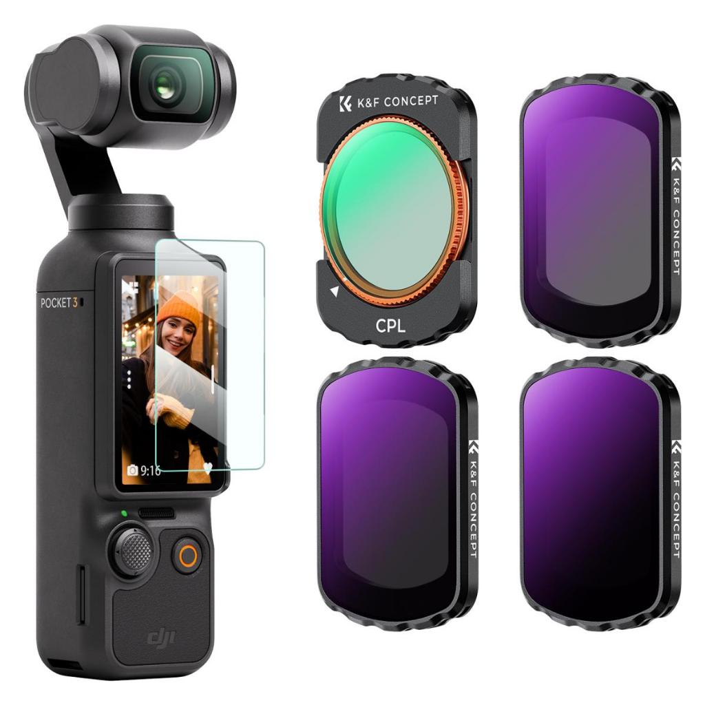 Magnetic CPL ND(4+5+6 stops) Filter Set for DJI Osmo Pocket  3,Multi-Coated/HD Optical Glass/Gimbal Compatible