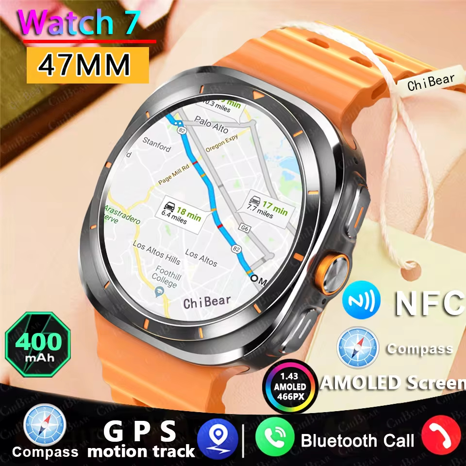 2024 New Galaxy watch 7 Ultra Men's Full Touch Compass NFC Watch GPS ...