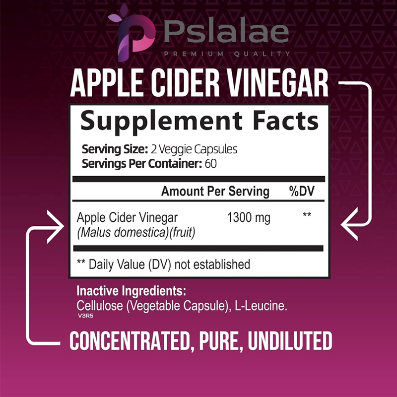 Apple Cider Vinegar for Detox and Cleansing, ACV Capsules with Natural ...