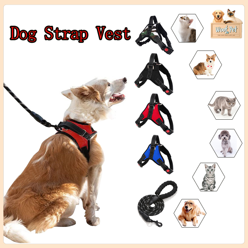 Breathable Dog Harness and Leash Adjustable Collar Leash Dog Leads for