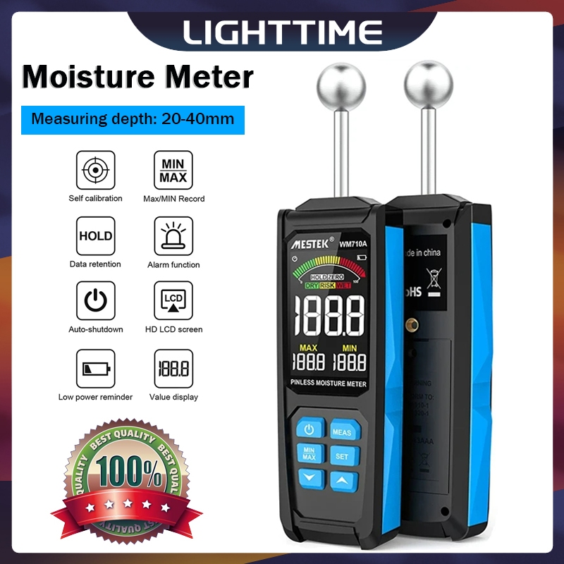 Digital Wood Moisture Meter Non-contact Hygrometer Timber Damp Detector ...