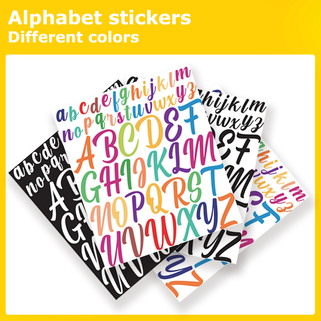 Alphabet Stickers Personalized Stickers Diy Color Waterproof ...