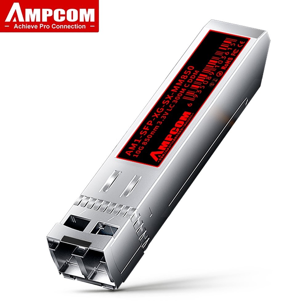 AMPCOM 10G LC SFP+ Multi Mode Duplex Transceiver Module 10G Fiber ...