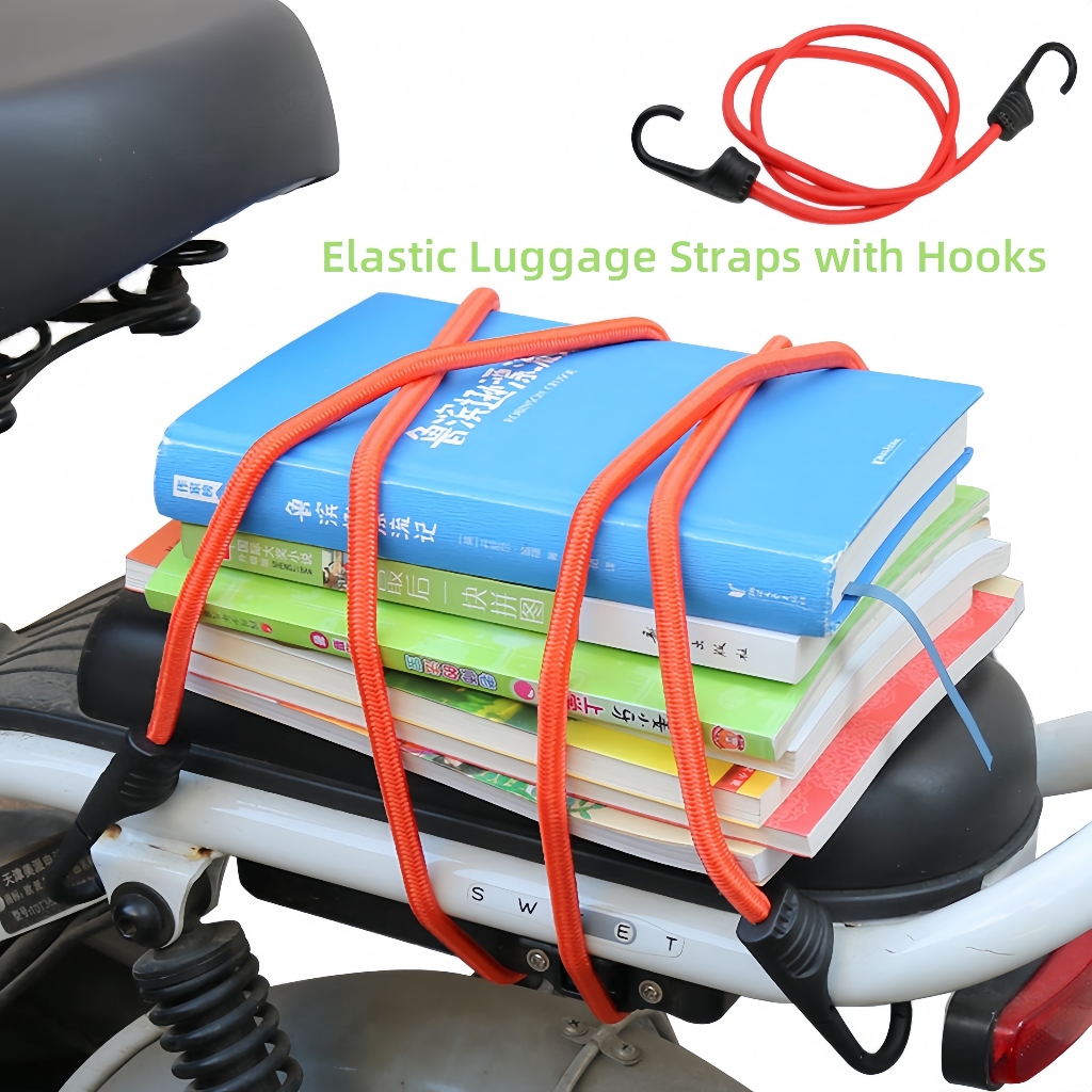 30/45/60/90/100CM Bungee Elastic Rope Motorcycle Cargo Straps Rope ...