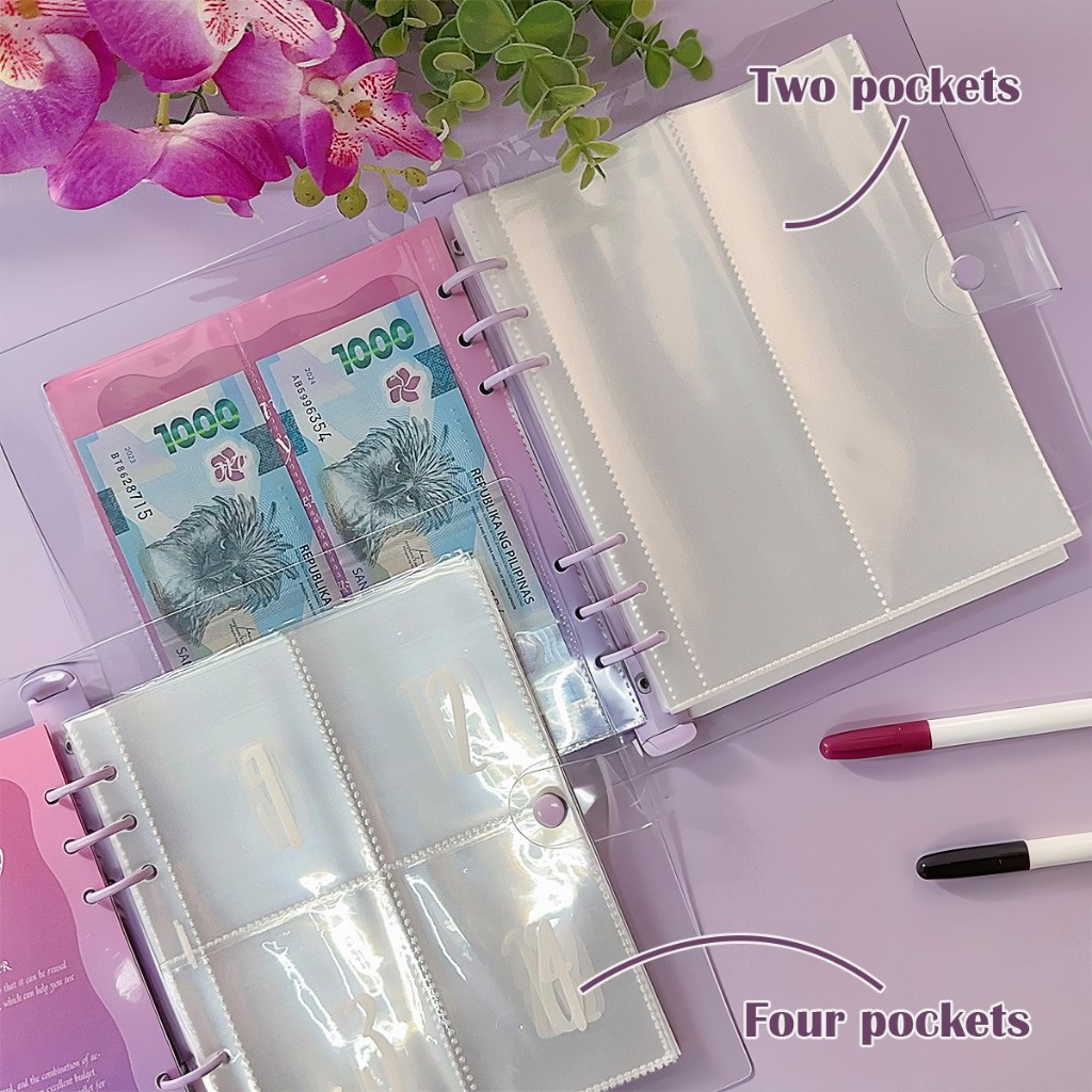loose leaf bound folder savings book cash envelope savings book ...