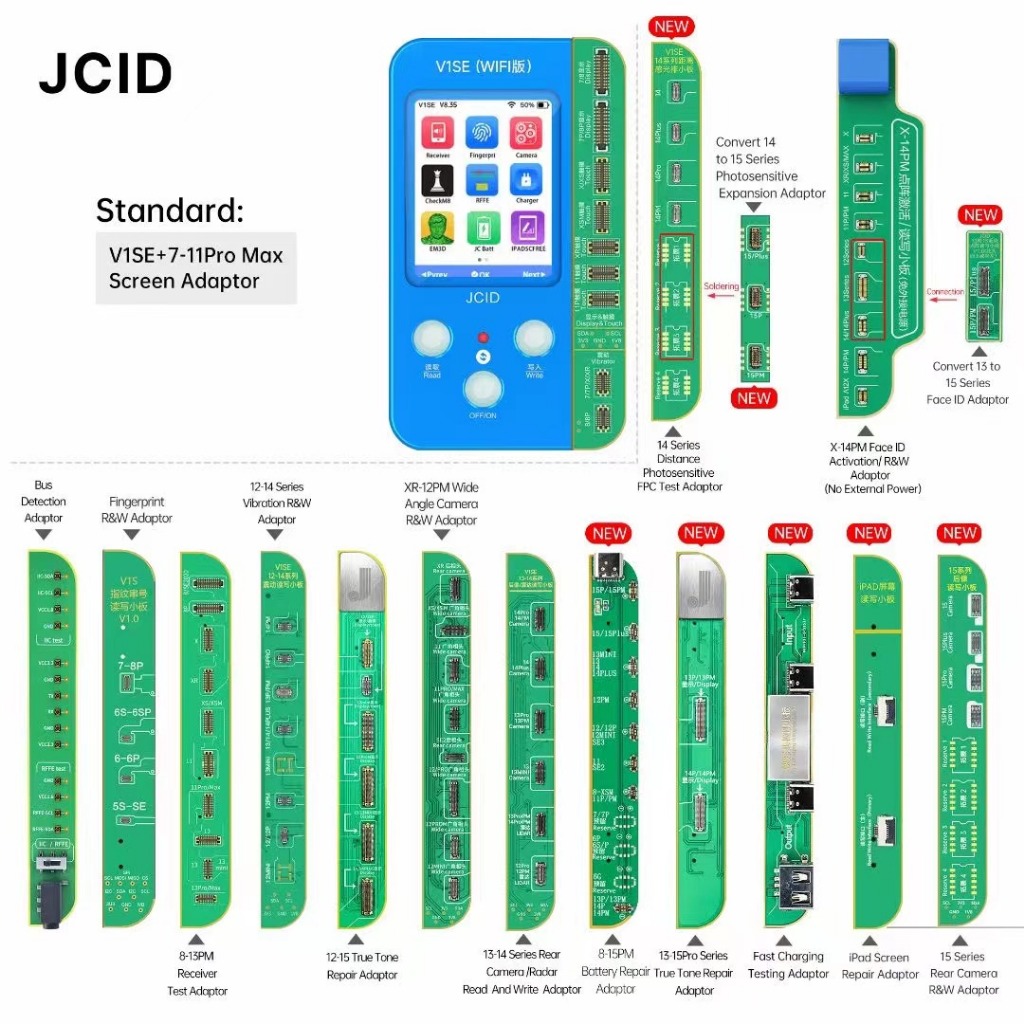 IPhone Programmer Tool JC-V1SE Programmer Tool For IPhone 7 To 13 - Fix  True Tone, Battery & Fingerprint Dot Projector Battery Cases For IPhone 7  Plus