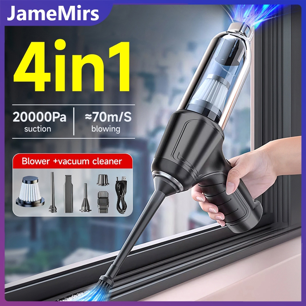 JameMirs car vacuum cleaner mini Cordless portable vacuum cleaner 20000Pa  Suction/Blowing Handheld Vacuum Cleaner Wet and Dry Cleaner For Car dust