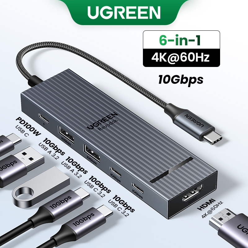 UGREEN 4K60hz 6-IN-1USB-C Multi-function Docking Station