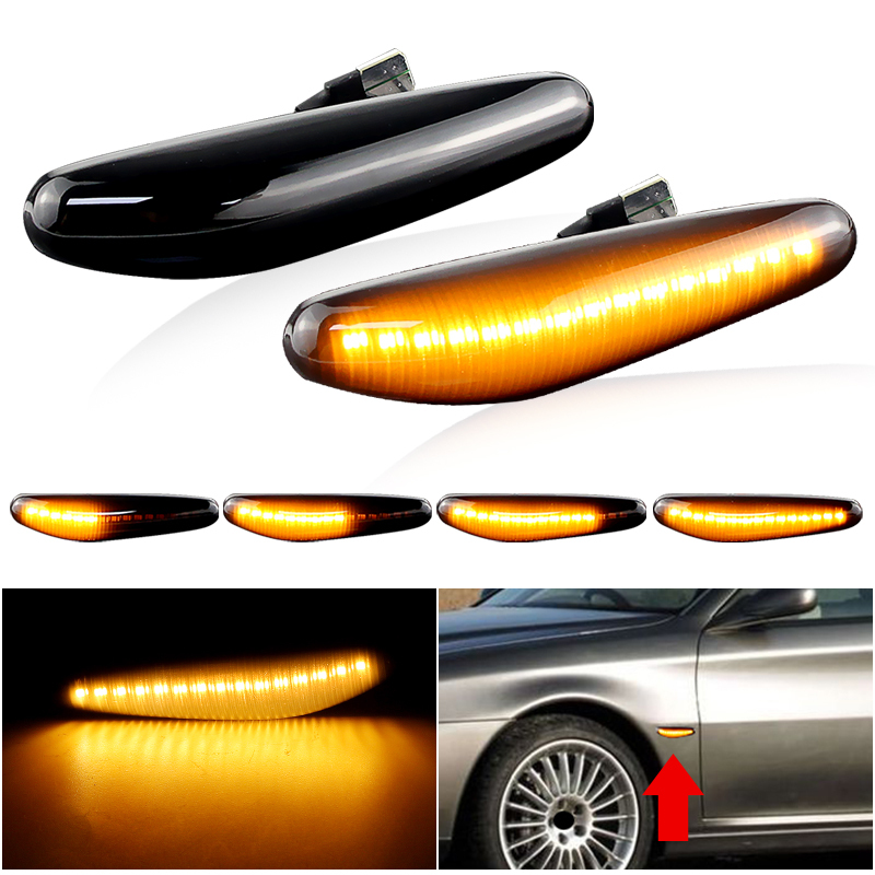 2pcs Led Dynamic Turn Signal Light Side Marker Blinker Indicator Lamp ...
