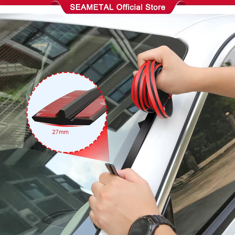 thumbnail image 2 of T-Shaped Rubber Weatherstrip Seal For Car Windshield Or Sunroof – Leak-Proof & Sound-Proof 2 of 4