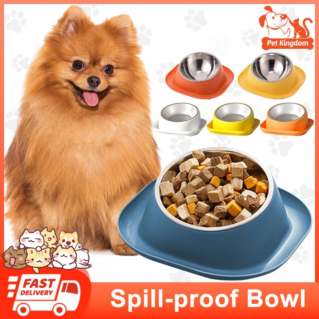 Antiant Pet Food Bowl Dog Cat Stainless Steel Water Bowls Separable