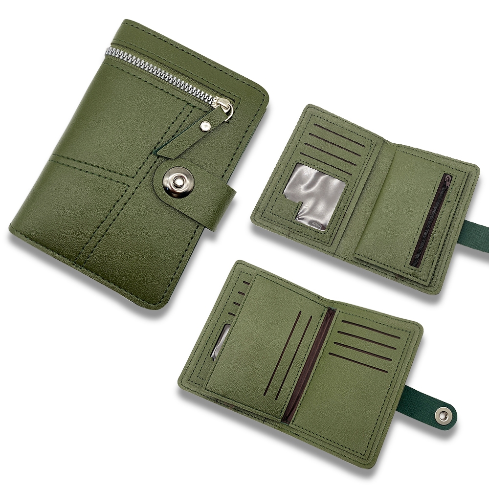 YILIA C119 Multi-function Multi-card slot Women Double Zipper Small ...