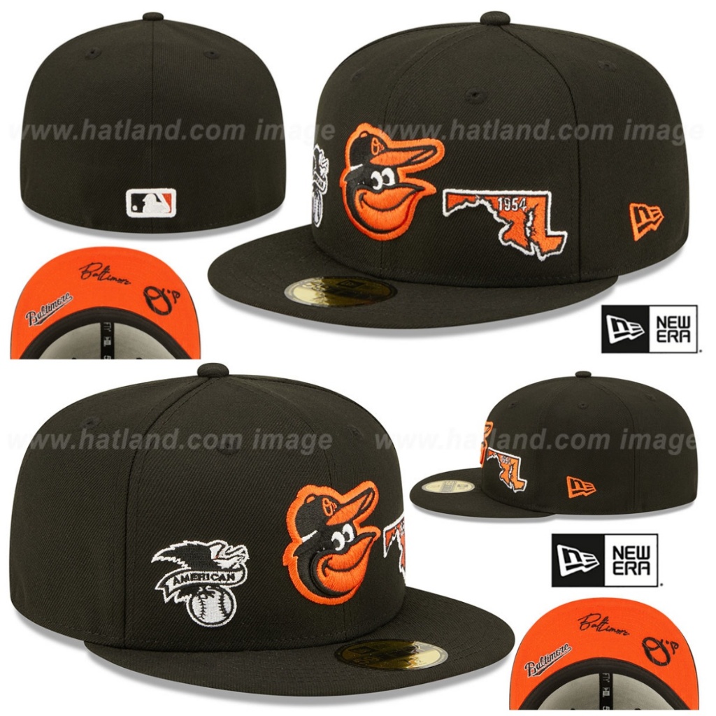 Baltimore Orioles Embroidered Adjustable Baseball Cap - Curved Brim Men's Hat