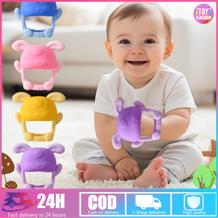 Baby Teether Rabbit Teething Toys Rabbit Teethers Soft Silicone Toys ...
