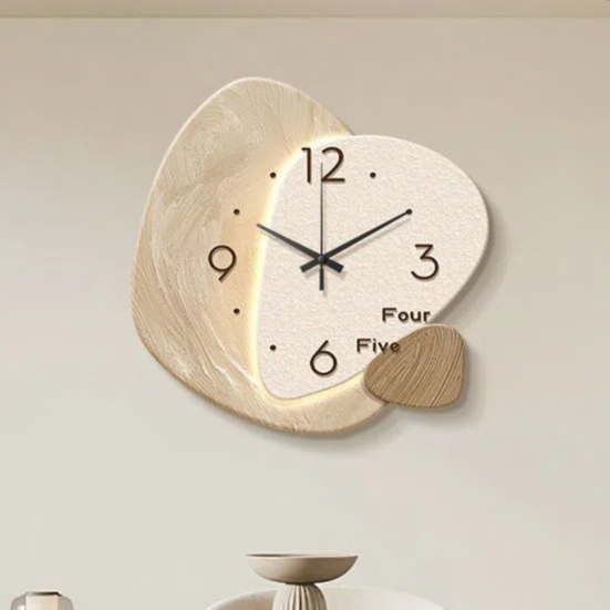 Irregular Silent Wall Clock, Modern Design Wall Art Display Large ...