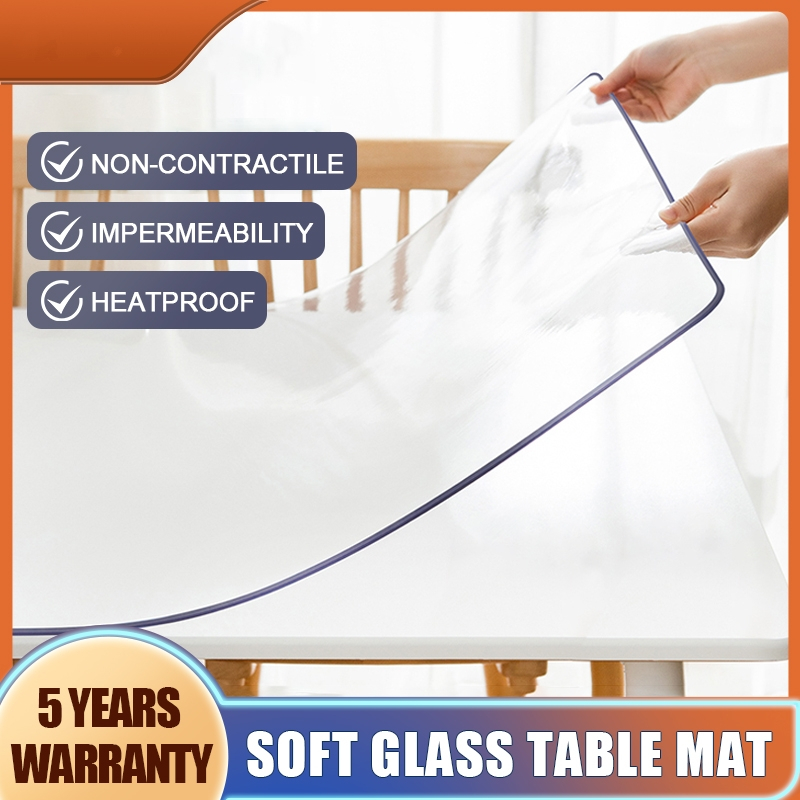 Upgrade Transparent PVC Table Cloth Kitchen Dining Room Mantle ...