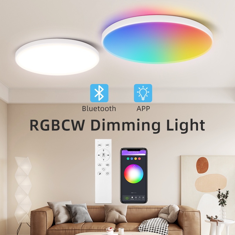 CANMEIJIA Remote Control Ceiling Lamp Light LED Smart Panel Lampu RGB ...