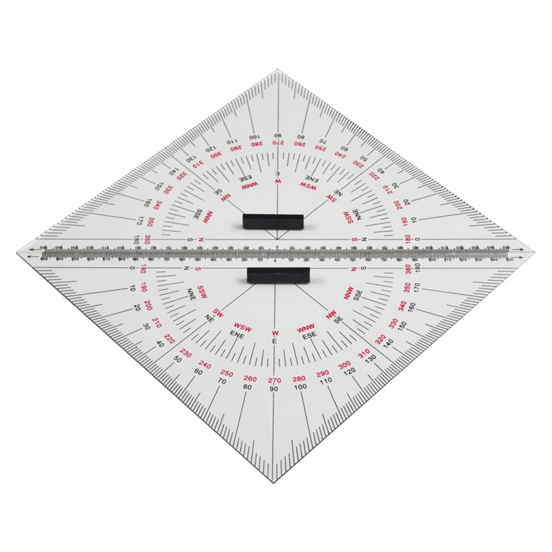 Chart Drawing Triangle Ruler for Ship Drawing Nautical Protractor Large ...