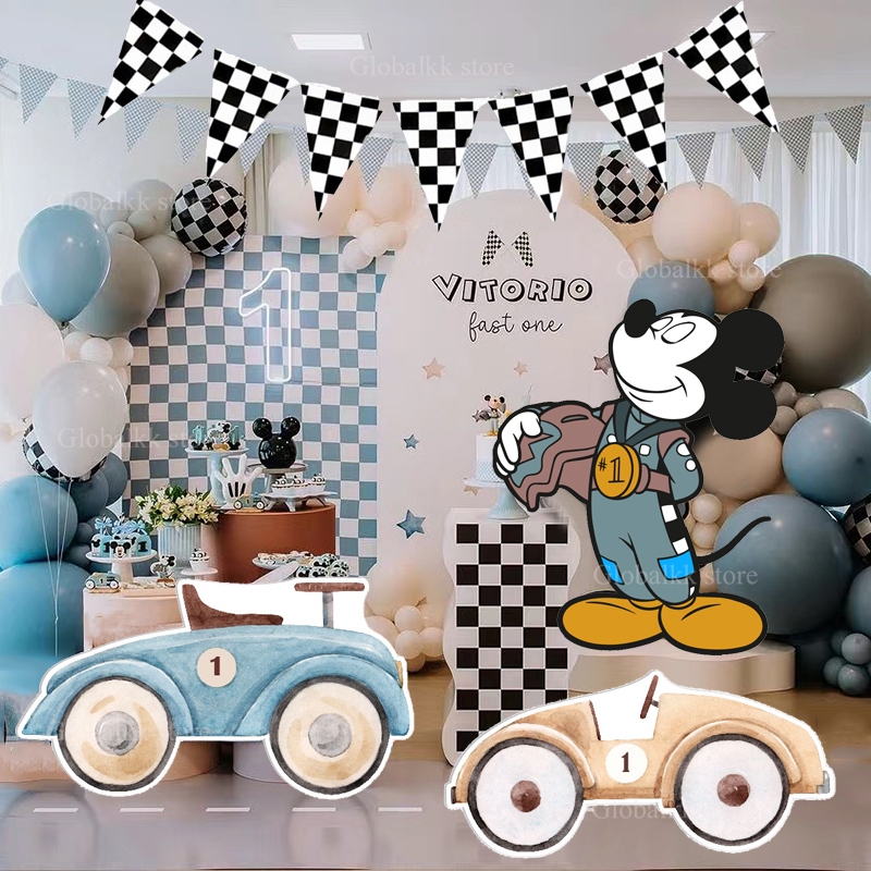 Mickey Minnie Mouse Race Car Backdrop Cutouts KT Board Car Cutouts ...
