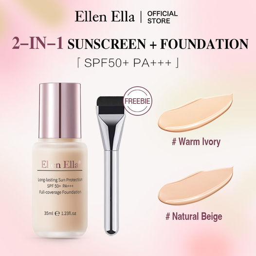 Ellen Ella Korea Foundation High Concealer Sunblock Flawless Dewy Skin ...