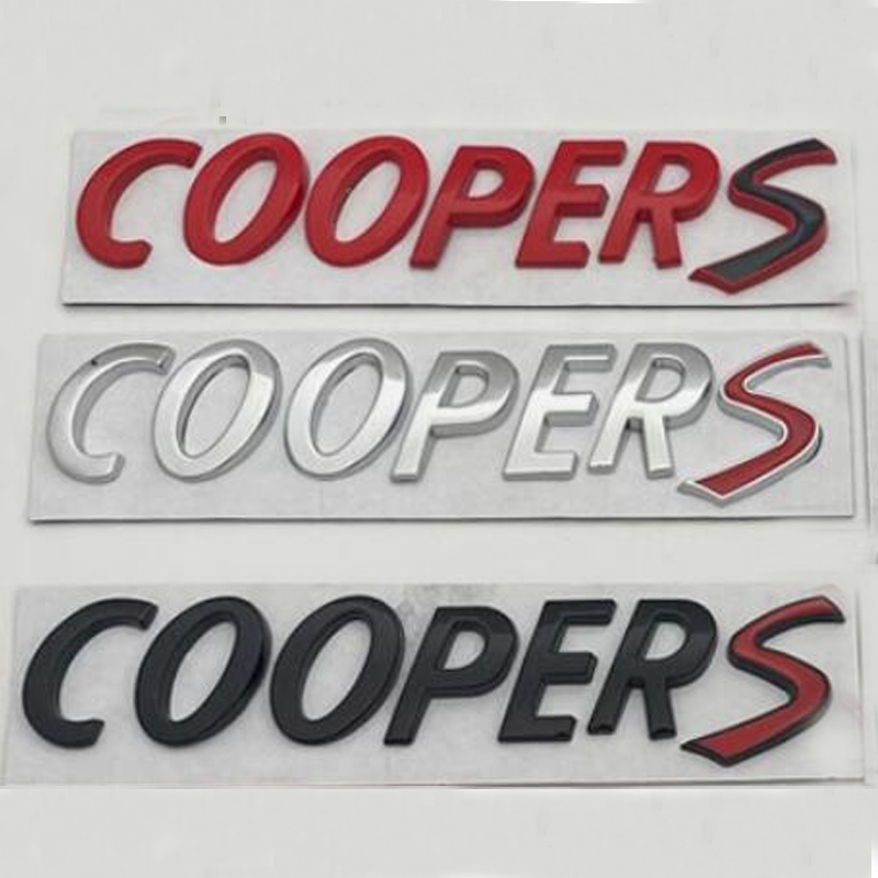 1x Metal Mini Cooper S Letter Logo Car Rear Trunk Replacement Badge ...