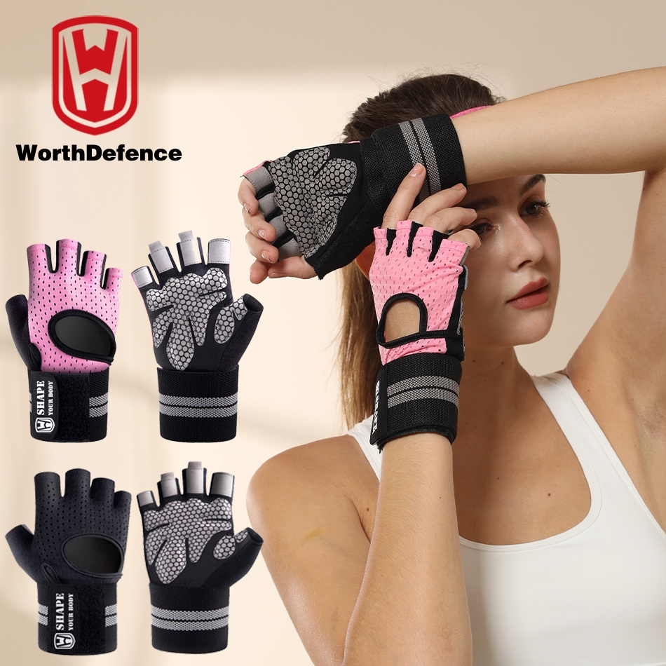 Worthdefence 1 Pair Dumbbell Gloves Men Women Weightlifting Crossfit ...