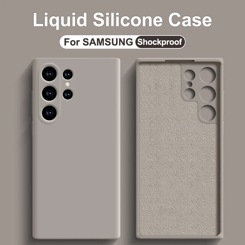 Luxury Liquid Silicone Phone Case For Samsung Galaxy S26 S25 S24 Ultra ...